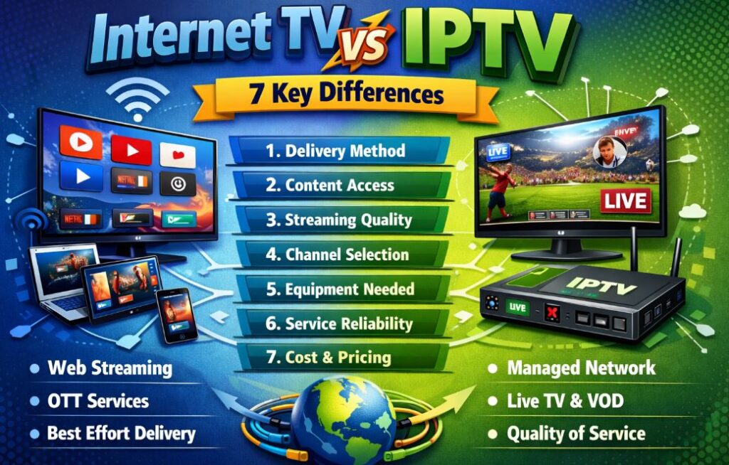 Internet TV vs IPTV 7 key differences